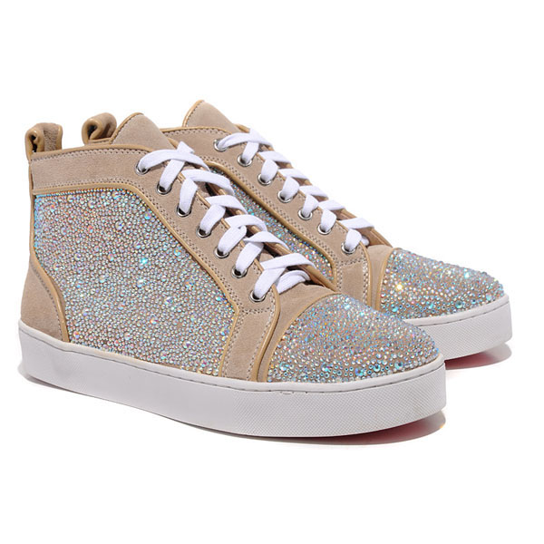 Christian Louboutin Louis Strass Sneakers Taupe
