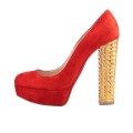 Christian Louboutin Bois Dore 140mm Pumps Red/Gold