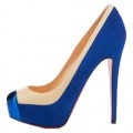 Christian Louboutin Mago Two Tone 140mm Pumps Blue