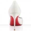 Christian Louboutin Tres Ophrah 80mm Peep Toe Pumps Off White