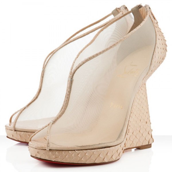 Christian Louboutin Janet 120mm Wedges White