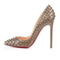 Christian Louboutin Pigalle Spikes 120mm Pumps Taupe