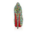 Christian Louboutin Highness Strass 160mm Peep Toe Pumps Multicolor