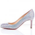 Christian Louboutin Fifi Strass 100mm Special Occasion Silver